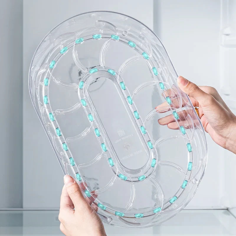 Rotating Refrigerator Drink Organizer