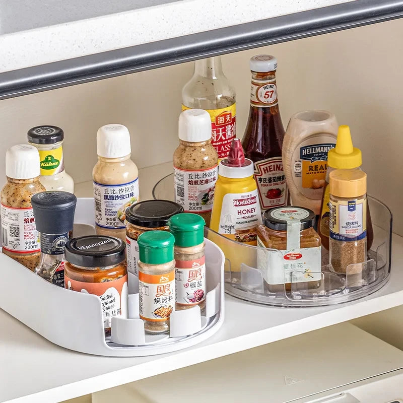 Rotating Refrigerator Drink Organizer