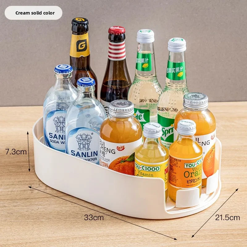 Rotating Refrigerator Drink Organizer