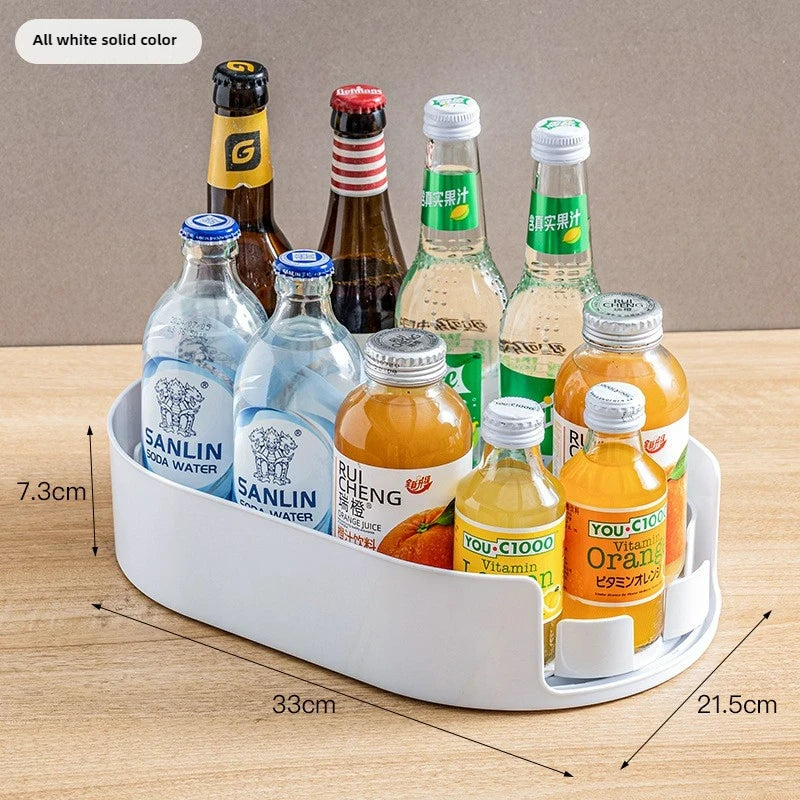 Rotating Refrigerator Drink Organizer