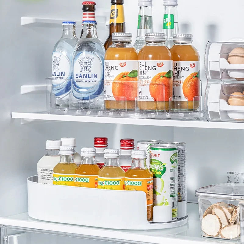 Rotating Refrigerator Drink Organizer