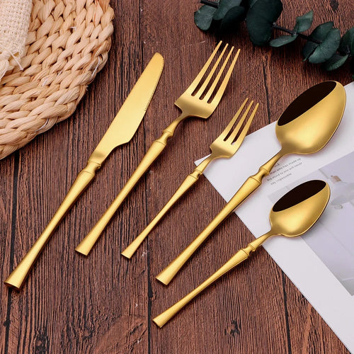 Gold Stainless Steel Flatware Set