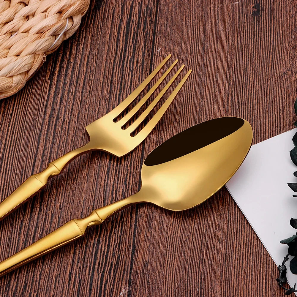 Gold Stainless Steel Flatware Set