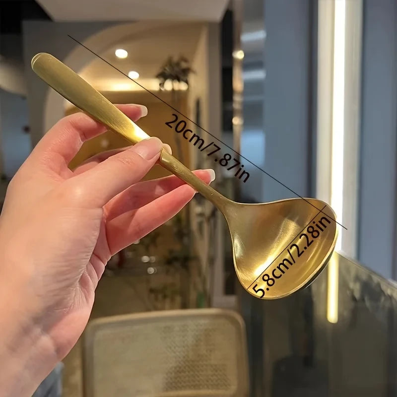 Gold Serving Spoon Stainless Steel
