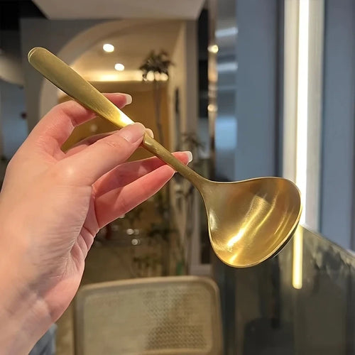 Gold Serving Spoon Stainless Steel