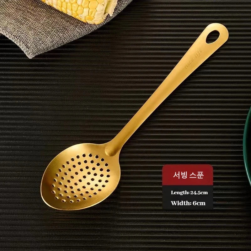 Korean Style Gold Stainless Steel Cutlery Set