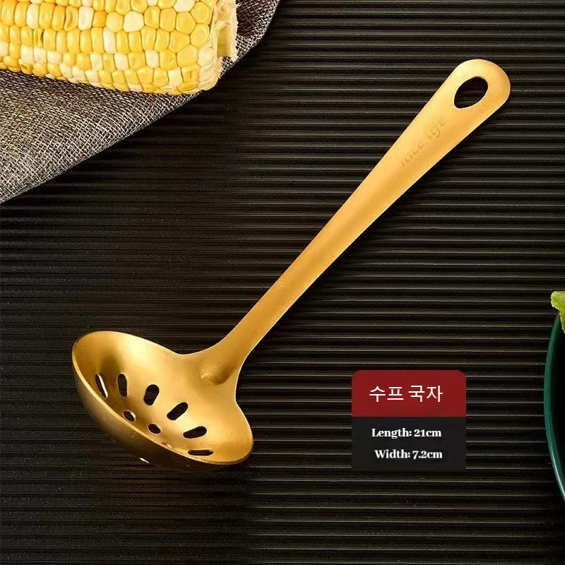 Korean Style Gold Stainless Steel Cutlery Set