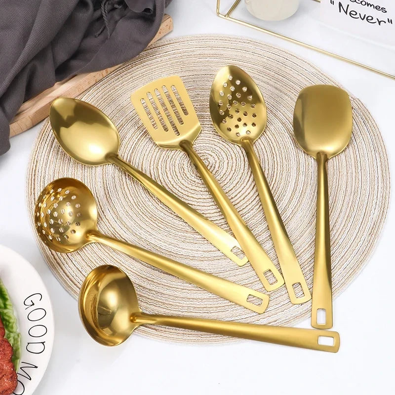 Korean Style Gold Stainless Steel Cutlery Set