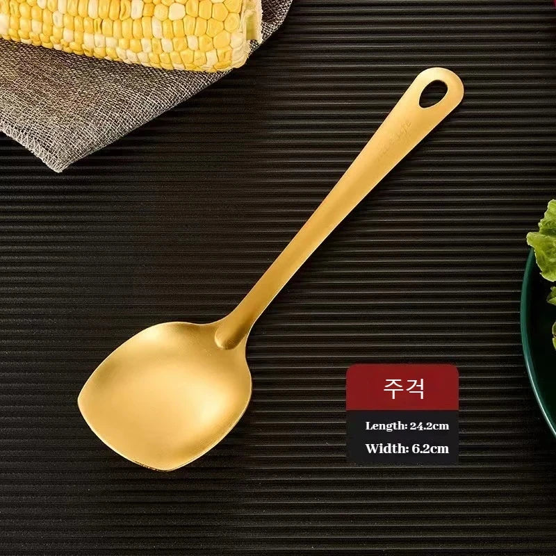 Korean Style Gold Stainless Steel Cutlery Set