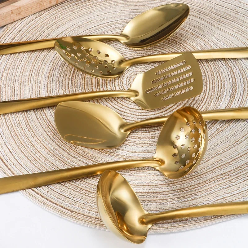 Korean Style Gold Stainless Steel Cutlery Set
