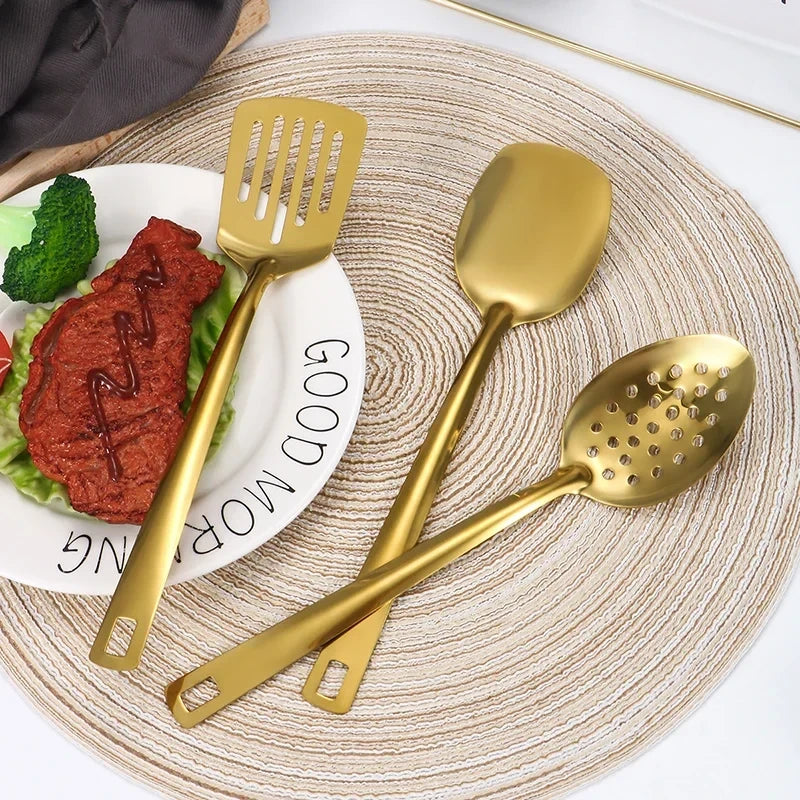 Korean Style Gold Stainless Steel Cutlery Set