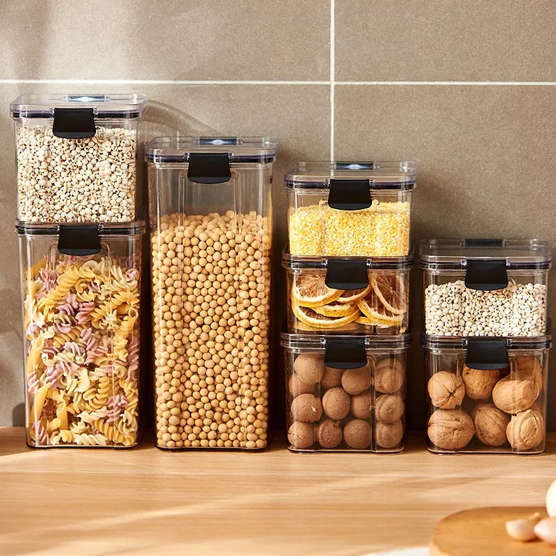 Clear Plastic Kitchen Storage Jar