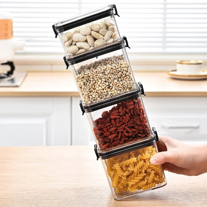 Clear Plastic Kitchen Storage Jar