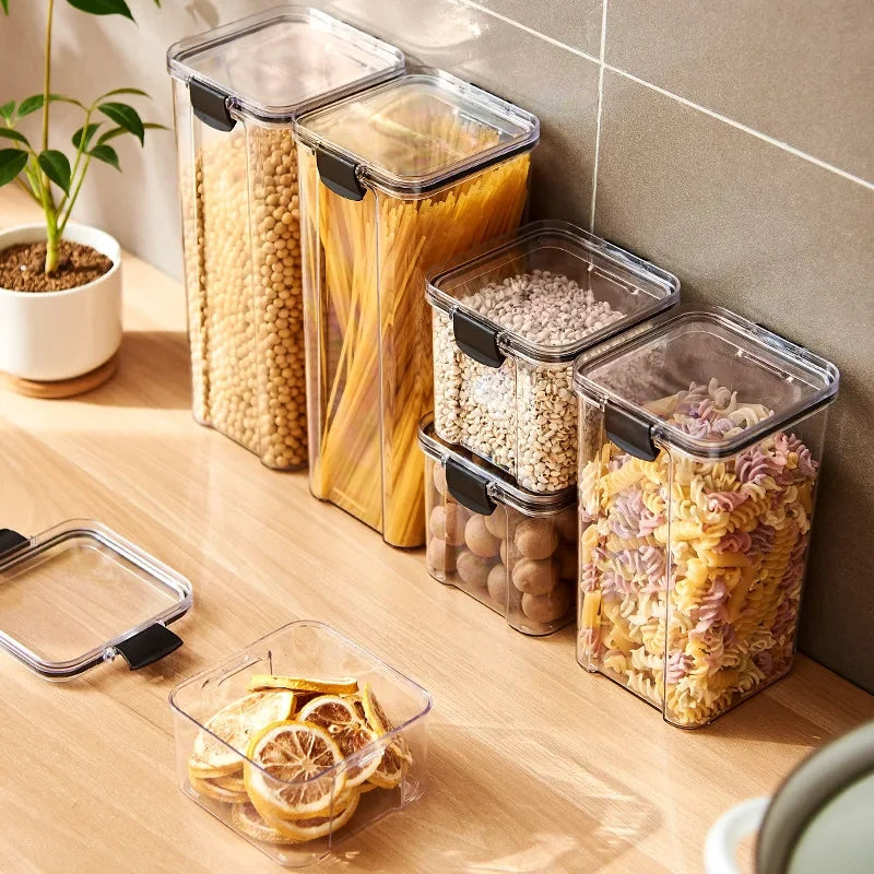 Clear Plastic Kitchen Storage Jar