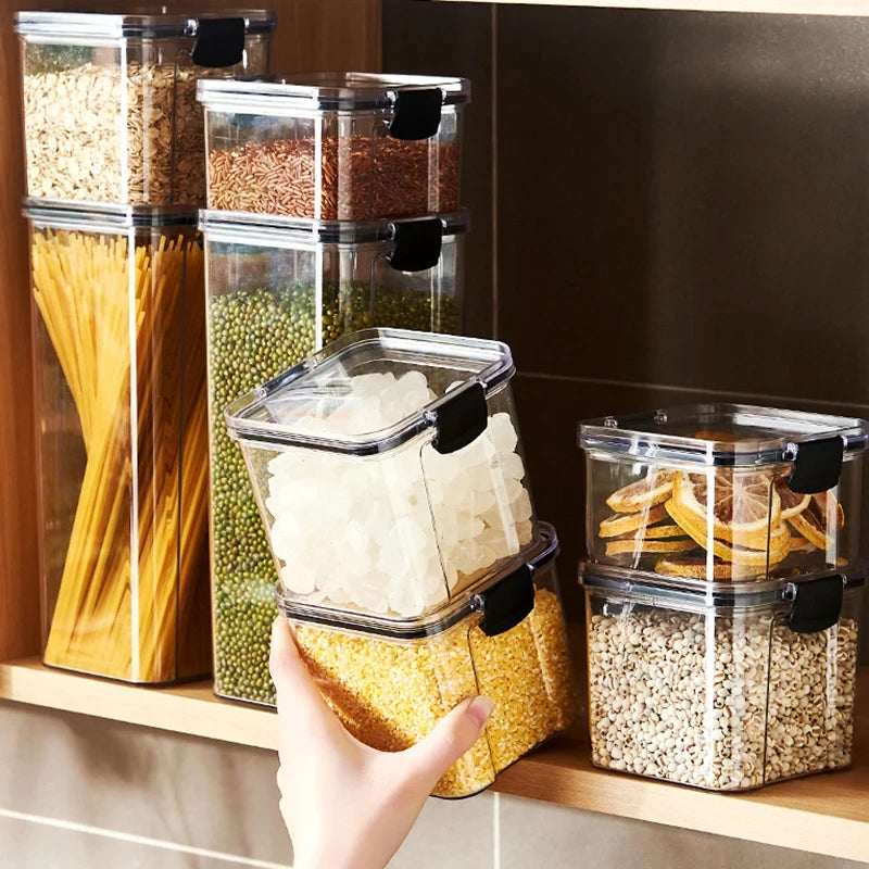 Clear Plastic Kitchen Storage Jar