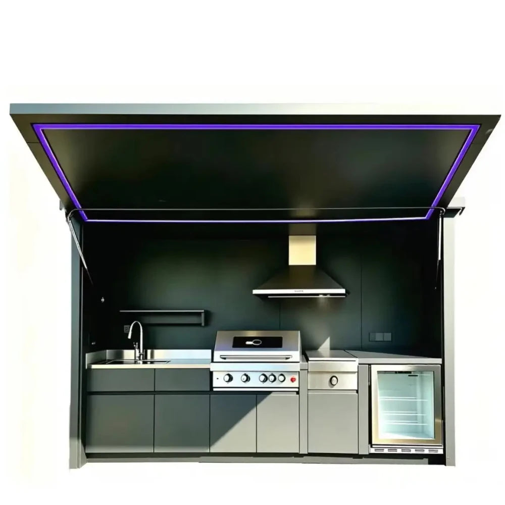 Sleek Outdoor Kitchen System