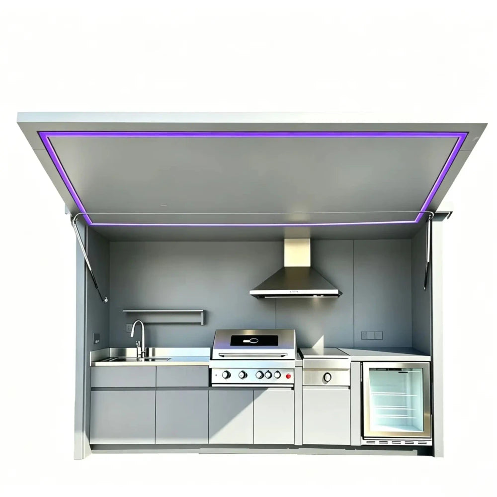 Sleek Outdoor Kitchen System